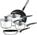 Prestige Everyday Stainless Steel Cookware Set 5-Piece - Black/Silver