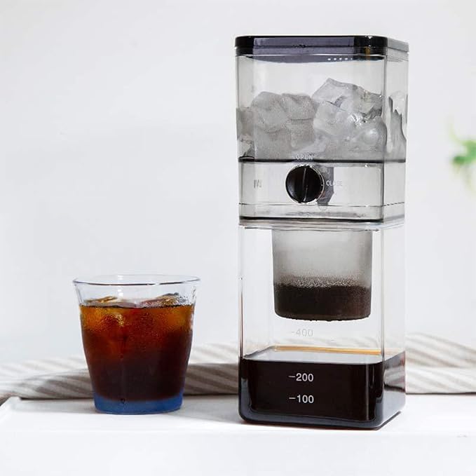 Coffee Dripper Pot Ice Cold Brew 400ML Mini Ice Drip Coffee Filter Portable Reusable Glass Percolators Espresso Coffee Maker Household Tools