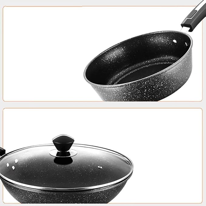 Nonstick Cookware Set with Lids and Wok Metal Utensil Safe Induction Ready