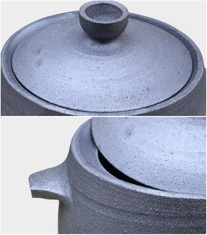 Ceramic Rice Cooker with LidJapanese Rice PotCeramic CasseroleRound Earthenware Clay PotHot PotNot-Stick Stew PotSoup HotStovetop Cookware A 4l (A 8L)