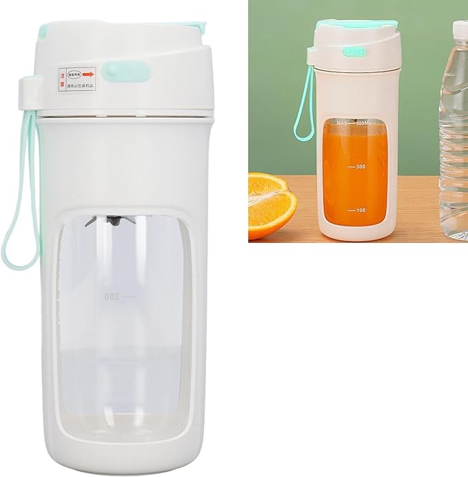 Haofy 500ml Portable Blender Cup Miniature Juicer Cup Multifunctional Blender with Built in 19000RPM Motor Power Straw for Smoothies Shakes