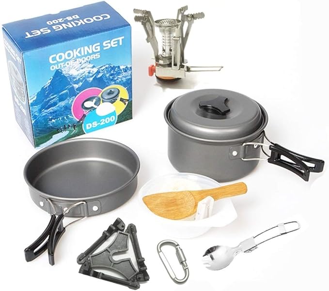 Portable Outdoor Set Boiler Head Combination Camping Pot Outdoor Cookware Set Cookware Set Cookware Picnic Boiler Cookware