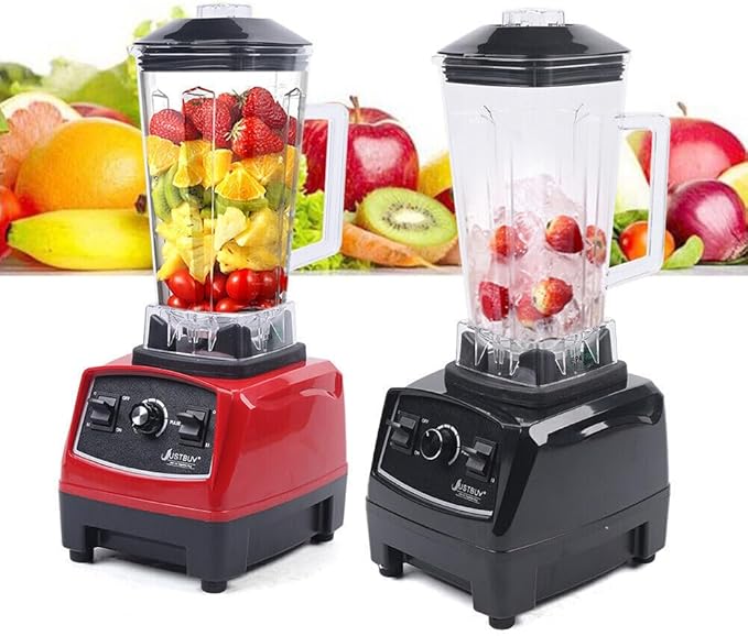Xuthusman 3HP 2 Liter Professional Milkshake &amp Juice Blender - Heavy Duty Commercial Power Blender - Smoothie Mixer - 2200W - Red