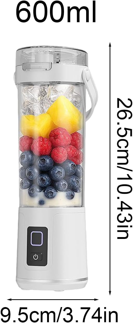 Portable Blender - 3inch Juice Mixer Cup for Drinks Cordless Drink Maker with Rechargeable Battery Leak-Proof Lid Personal Smoothies Fruit Juice Food Blending and Travel