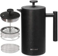 Secura French Press Coffee Maker 304 Grade Stainless Steel Insulated Coffee Press with 2 Extra Screens 34oz (1 Litre) Black