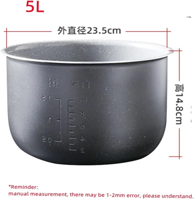 Electric Rice Cooker Inner Pot Compatible With Midea Rice Cooker Liner 3 Liters 4 Liters 5 Liters Medical Stone Ceramic Glaze Inner Pot Core(5L)