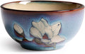 SHINING Blue Creative Hand Painting Porcelain Dinnerware Tableware Dinner Service Set Saqure Plate Deep Plate Bowl For Wedding Birthday Christmas Gift (4.5 Bowl)