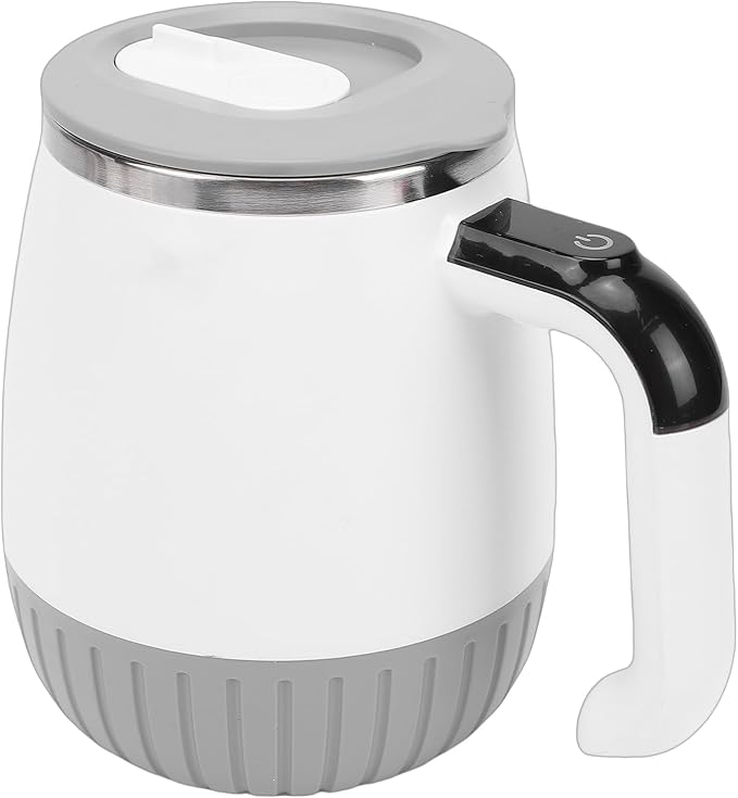 Focket Automatic Stirring Coffee Mug Smart Temperature Display Magnet Auto Stirring Portable Self Cup Rechargeable with USB Cable for Coffee Protein Powder