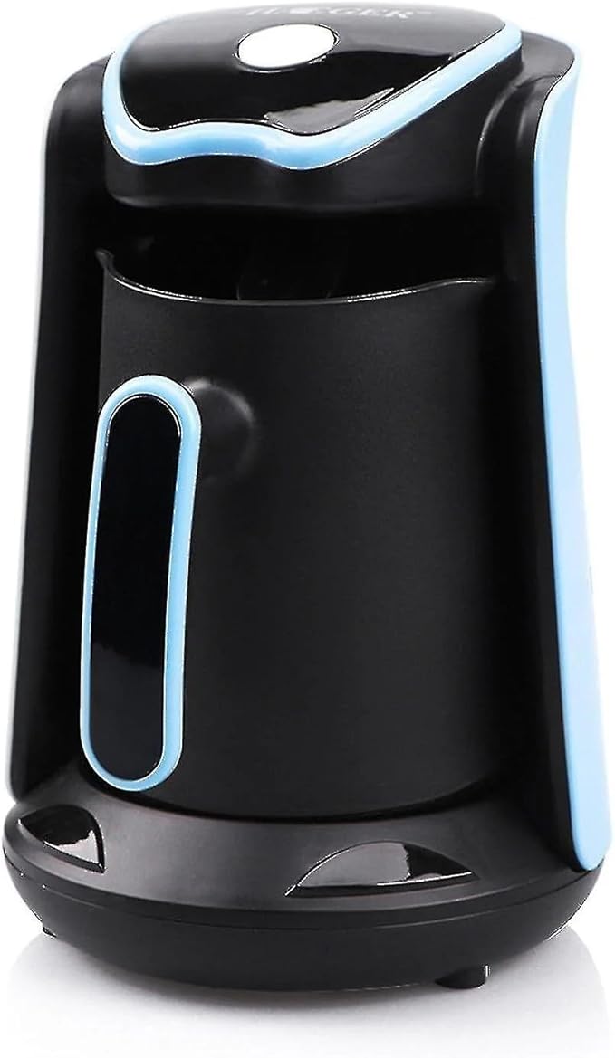 MARADO Turkish Arabic Greek Coffee Pot Maker Electric Machine 110v US PLUG 100% BPA-free 1-4 Cups Brewing Capacity with Cook Sense Technology Anti - Overflow cooking (Blue) NORMAL MA-1688