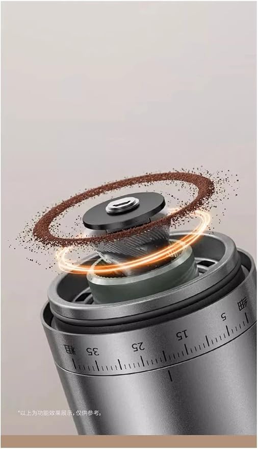 Portable Coffee Machine USB Coffee Bean Machine Electric Coffee Bean Grinder Household USB Charging Manual Portable Fully Automatic Coffee Machine Grinderfor Outdoor Travel Picnic(Silver)