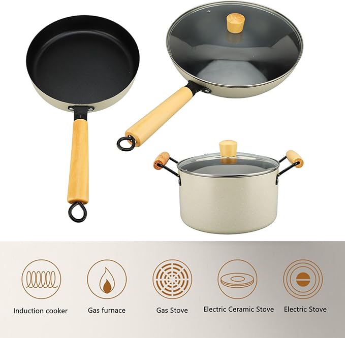 Maifan Stone Cookware Set High Temperature for Home Kitchen Cooking