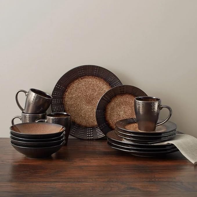 16-Piece Dinnerware Set Dinner Plates Service for 4 Plate Dish Kitchen Tableware Ceramic Dishes to Eat Sets