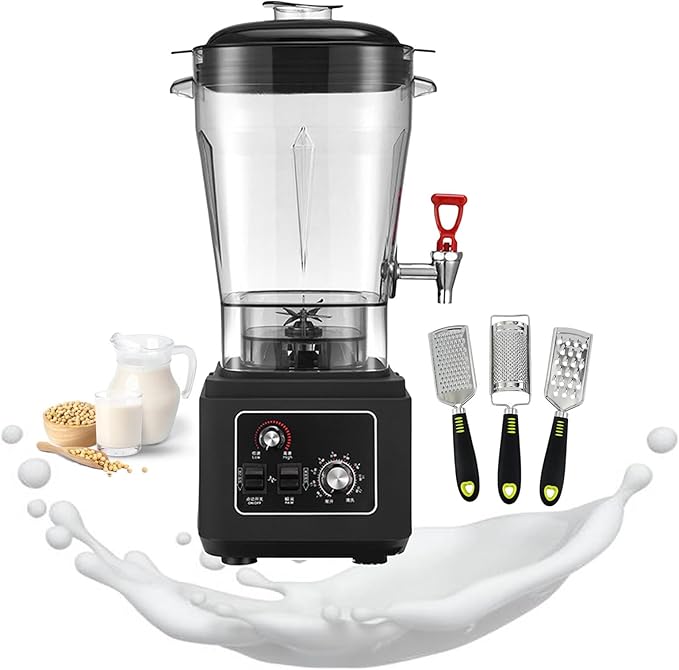 Countertop Blender - 45000RPM Food Processors &amp Nuts Grinder for Fruit Nuts &amp Ice - 3 Piece Kit Includes 1× Ginger Grater 1× Cheese Grater 1× Garlic Mincer11L15L