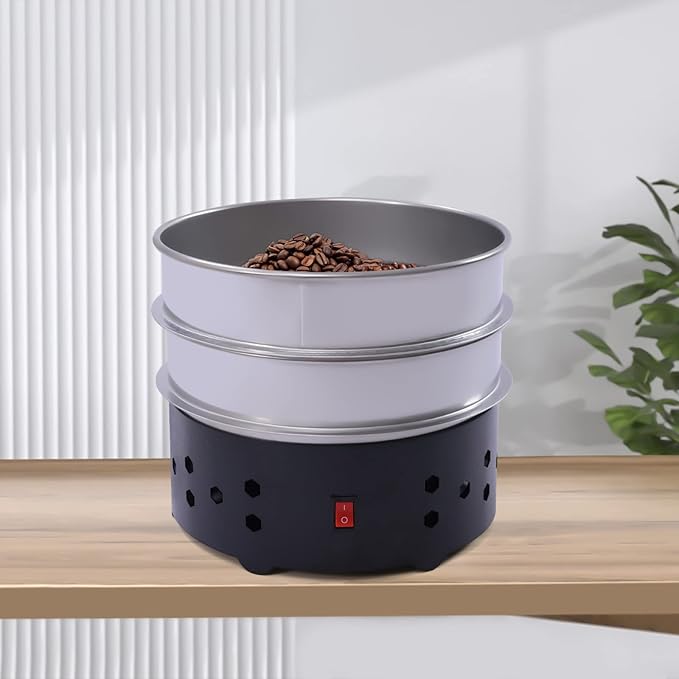 1.32LBS Stainless Steel Coffee Bean Cooler ElectricDouble Layer Coffee Beans Cooling Machine Chaff for Café Family Use