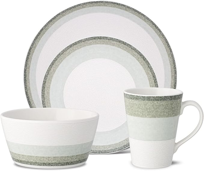 Noritake Colorscapes Layers Sage 4-Piece Coupe Place Setting Service for 1