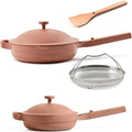 Our Place Always Pan Duo - Stndard &amp Mini Always Pan 2.0 Bundle | Multi-Functional Cookware Set Replaces 20 Pieces | Spice