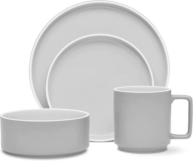 Noritake ColorTrio Slate 4-Piece Stax Place Setting Service for 1