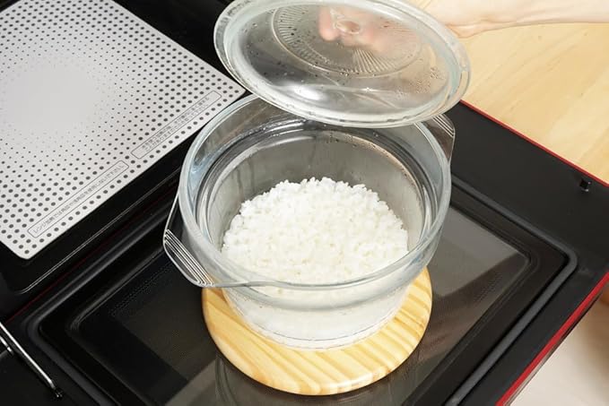 Ishigaki 4712 DelishLife Heat-resistant Glass See-through Stove Up to 2 Cups of Rice Multipot 7.1 inches (18 cm)