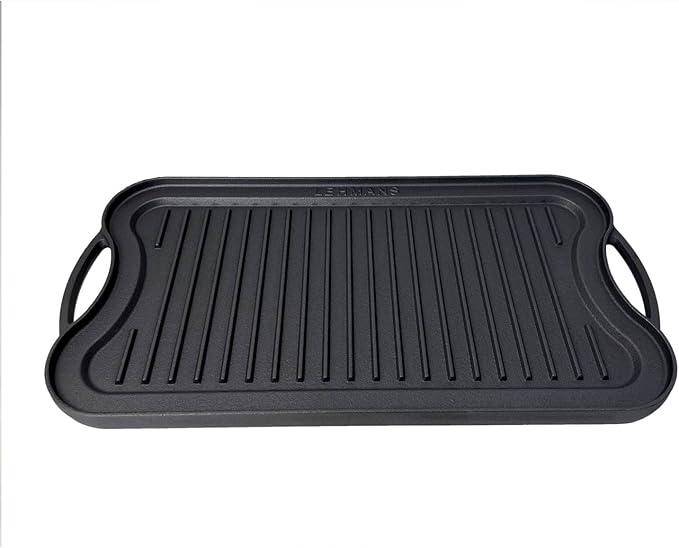 Lehman's Campfire Cooking 4-Piece Set Nitrided Dutch Oven Skillets and Griddle