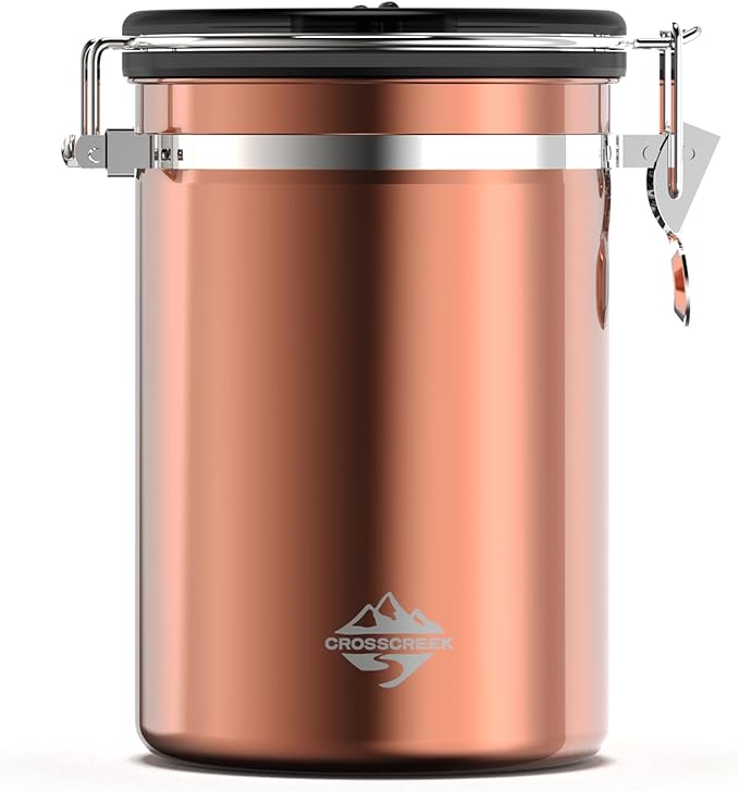 Coffee Bean Canister 35oz (1200ml) Food Container Airtight Food Storage Container with Date Tracker for Coffee Beans Tea Sugar Cereal for Camping Travel Gifts
