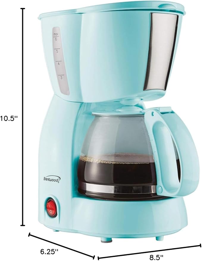 Brentwood TS-213BL 4 Cup Coffee Maker Blue (Pack of 4)