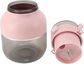 Portable Blender Cup 500ML USB Rechargeable Cordless Mini Electric Juicer Cup with Straw (Pink)