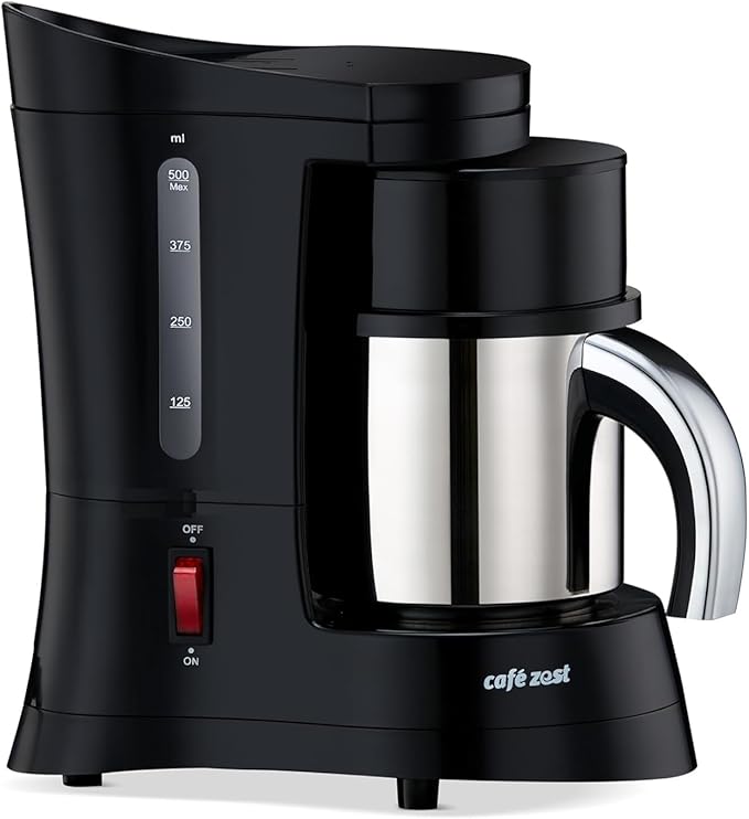 Cafe Zest Drip Coffee Maker| 450W Coffee Machine for Home | 500ml Capacity | Black