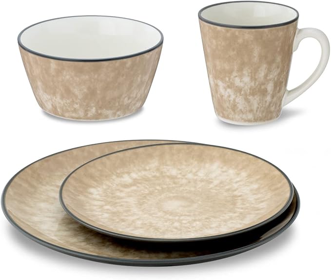 Noritake ColorKraft Essence Citrine 4-Piece Coupe Place Dinnerware Setting in Yellow