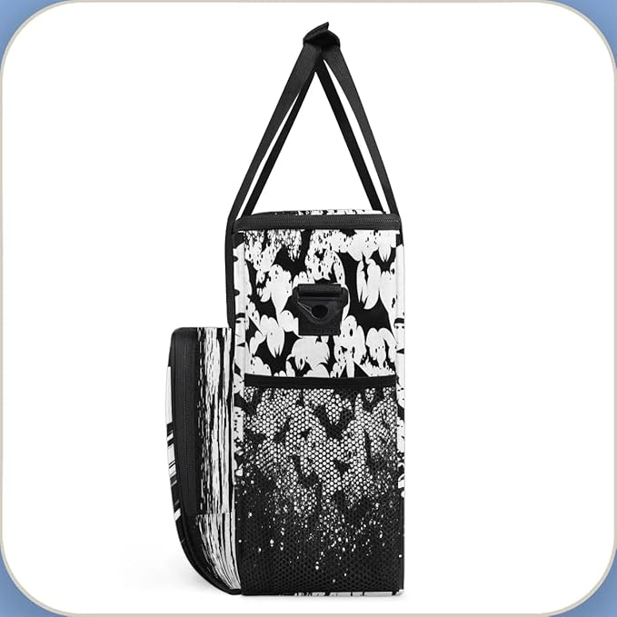Black White Bats Coffee Maker Carrying Bag for Keurig K-Mini or K-Mini Plus Storage Portable Coffee Maker Travel Bag