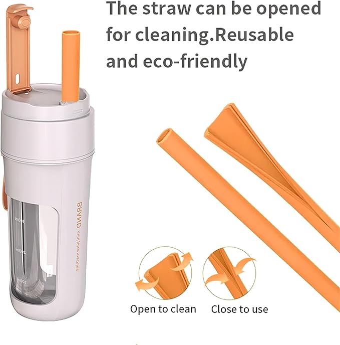 Personal Mini Juice Blender Portable Rechargeable Fruit Mixer 340ml Portable Juicer Cup with 8 Blades 40s Blending Fast and Easy to Clean USB Charging for Breakfast Travel Fitness