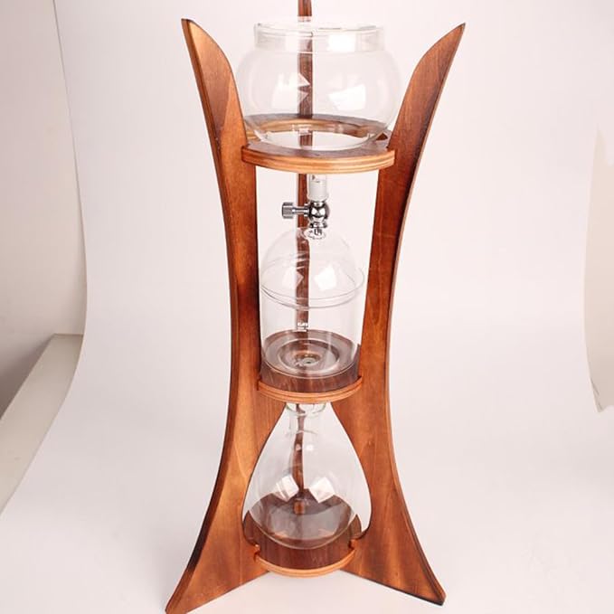 Cold Brew Maker Drip Tower Wooden Coffee Machine 304 Stainless Steel Filter Capacity 600-800ml for The Home Office