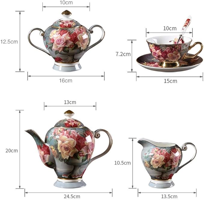 Palace Style China Dinnerware Set Dinner Plate Ceramics Dinnerware Set Nordic Style Porcelain Dinner Set of 41 / Light Luxury