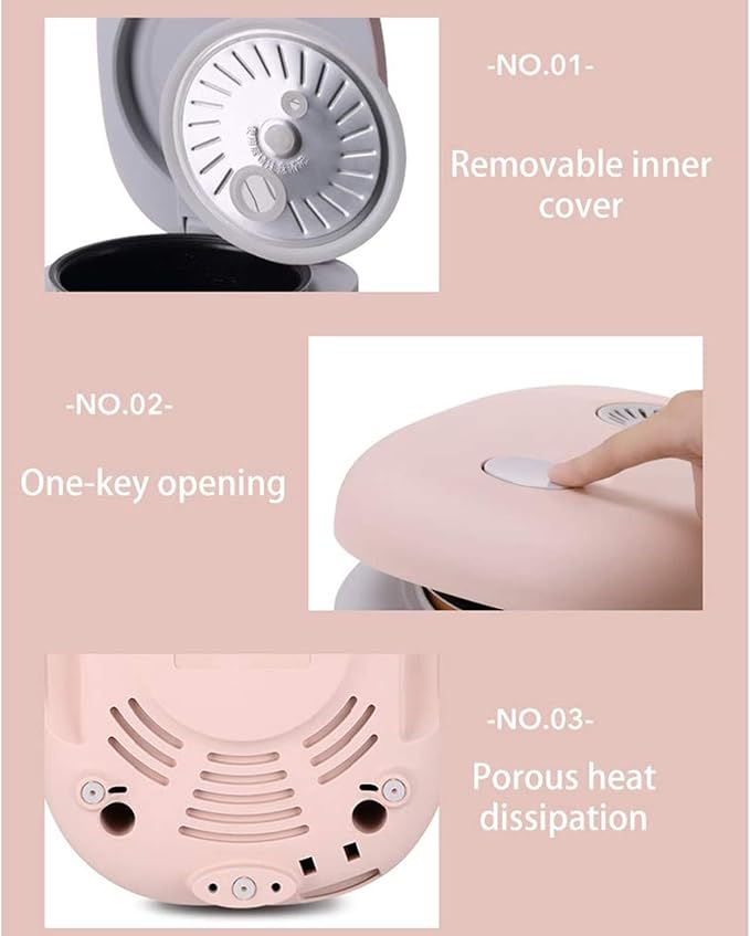 Mini Rice Cooker Household Multifunctional Intelligent Appointment Timing Rice Cooker Non-Stick Inner Pot for 1-4 People 2 Liters 500W