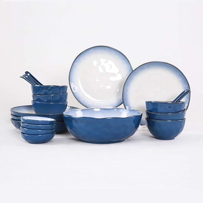 Dinner Plates 46-Piece Kitchen Dinnerware SetPlates Dishes Bowls