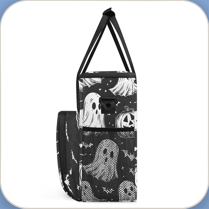 Gothic Pumpkin Coffee Maker Carrying Bag Magical Pumpkin Travel Storage Bag Compatible with K-Mini or K-Mini Plus Single Serve Coffee Brewer Carrying Case with Multiple Pockets &amp Shoulder Strap