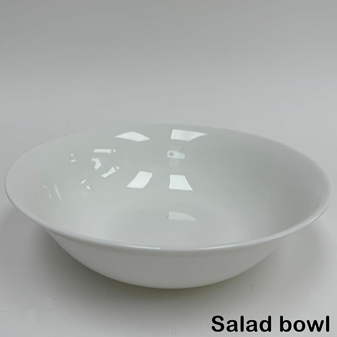 Bone China Dinnerware and Serveware. 21 Piece Dinnerware Set Service for 6 Classic White