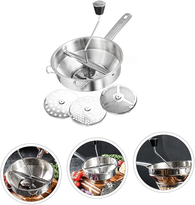 Stainless Steel Food Blender for Vegetables and Fruits Multi-functional Cooking Tool for Home and Kitchen with Comfortable Grip and Professional Design