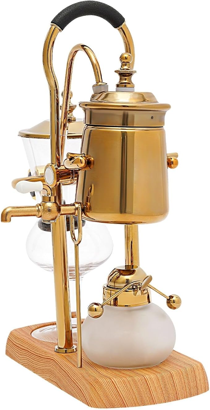 400ml Retro Coffe Maker Family Balance Syphon Unique Gravity Vintage Coffee Maker Vacuum Brewing System Gold