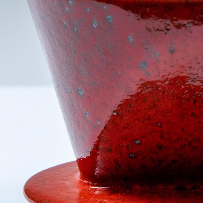 Ceramic Coffee Dripper in Chrome Red Made In Japan