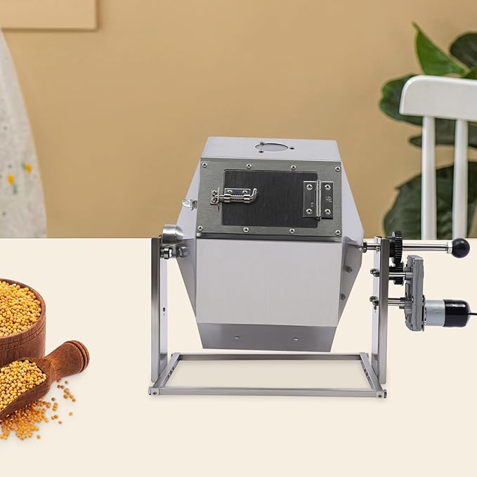 Coffee Bean Roaster Machine 14.5L Coffee Roaster Coffee Bean Baker Gas Burner Drum Type Beans Roasting Machine with Thermometer for Commercial Use (14.5L)