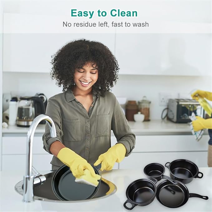 Non Stick Pots and Pans Set 13 Pieces Kitchen Utensil Set Kitchen Cookware Gifts213 Pc-4-13 pc