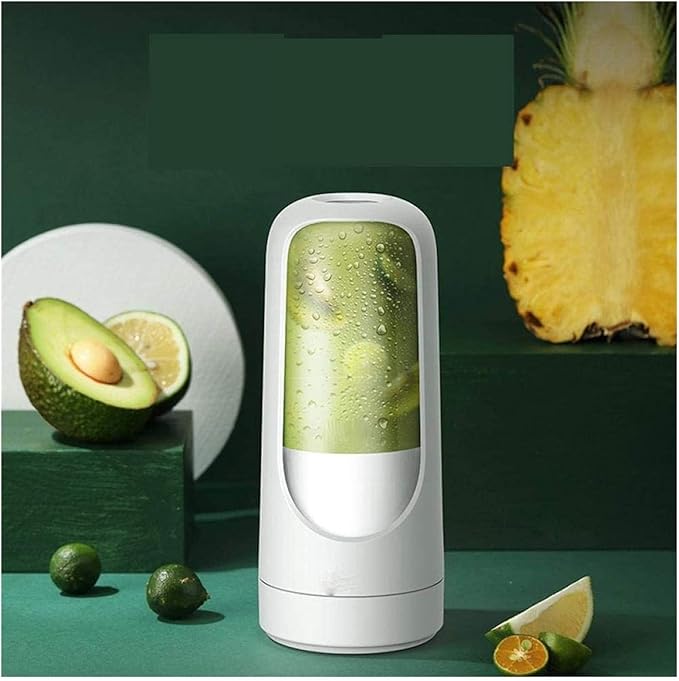 USB Electric Safety Juicer Cup Fruit Juice Mixer Mini Portable Rechargeable/Juicing Mixing Crush Ice and Blender Mixer 300ml Water Bottle