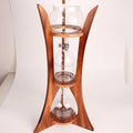 Wooden Triangle Wooden Ice Drip Coffee Maker Cold Brew Drip Coffee Tower Suitable for Home Coffee Shop Cafe and Office 6-8 Cups
