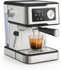 Professional Coffee Machine Multifunctional Machine with Milk Foam Steam Wand Small Stainless Steel Coffee Machine Regular Home Coffee Machine Semi-Automatic Espresso Machine