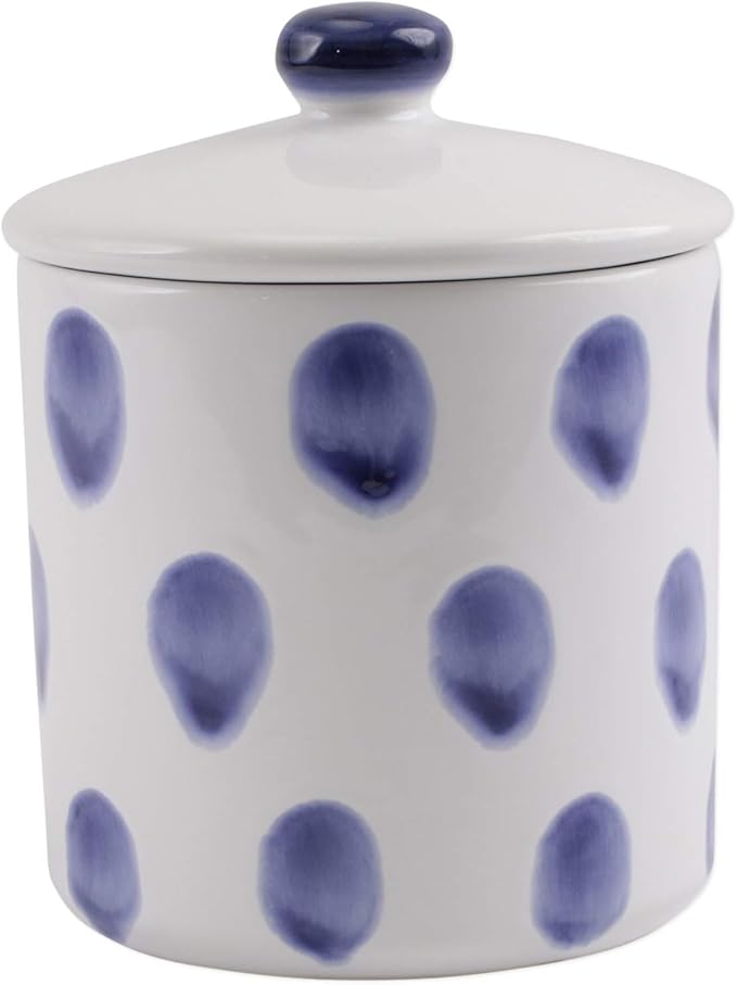VIETRI Viva Santorini Collection Italian Dinnerware Sets (Dot Small Canister)