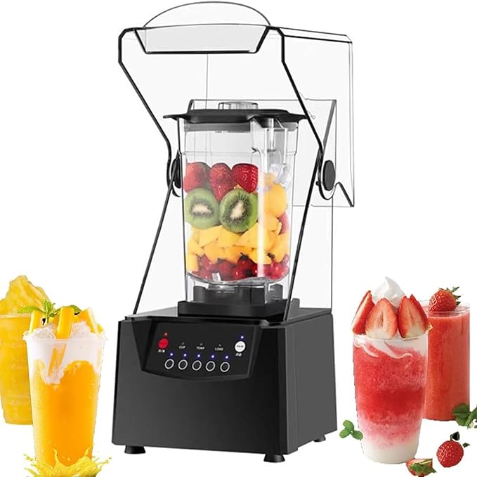 2L Electric Commercial BlenderBlender for Shakes and Smoothies with Soundproof Cover Fruit Juicer Smoothie Maker67 Oz Countertop 2200-Watt Base and Total Crushing Technology
