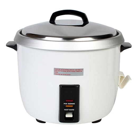 Thunder Group SEJ50000 30-Cup (Uncooked) 60-Cup (Cooked) Rice Cooker/Warmer White