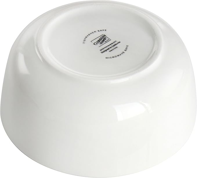 Gibson Home Avisala 12 Piece Fine Ceramic Dinnerware Set in White