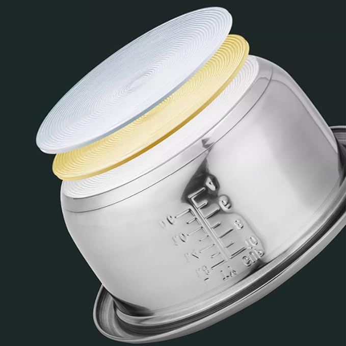 Stainless Steel Rice Cooker Double-Bottomed Food Grade Interior Liner Household Rice Cooker (Color : 4L)