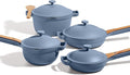 Our Place Cookware Set - Complete 13-Piece Set Including Always Pan 2.0 Mini Always Pan Perfect Pot and Mini Perfect Pot | Multifunctional Toxin-Free Nonstick | Replaces 36 Pieces | Blue Salt